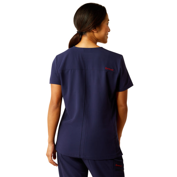 Ariat Ladies Clara 6 Pocket Navy Blue Scrub Top 10039717