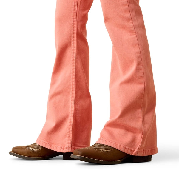 Ariat Youth Girl's Ella Peach Flare Denim Jeans 10073761