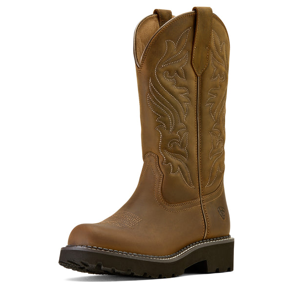 Ariat Ladies Fatbaby Dawn Distresed Brown Western Boot 10074301