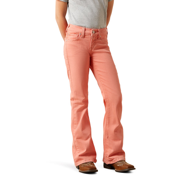 Ariat Youth Girl's Ella Peach Flare Denim Jeans 10073761