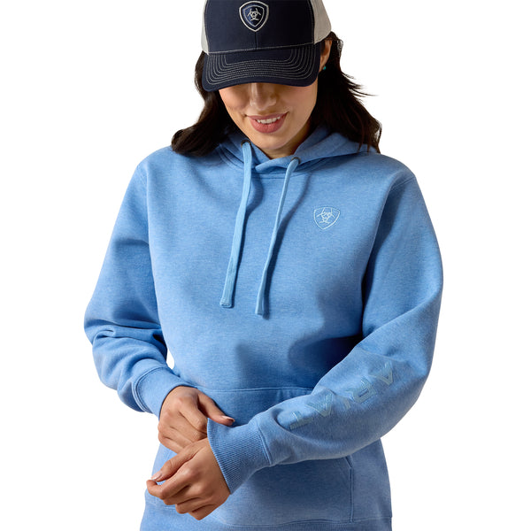 Ariat Ladies Logo 2.0 Ultramarine Heather Hoodie 10071457
