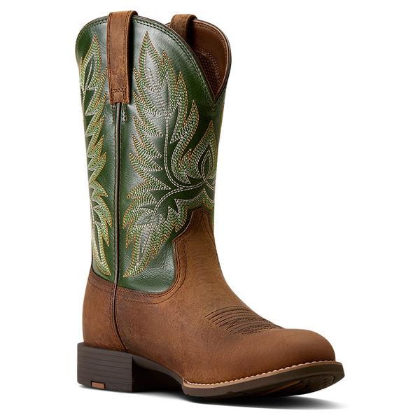 Ariat Men's Sport Stockman Buff Tan U Toe Cowboy Boot 10080533