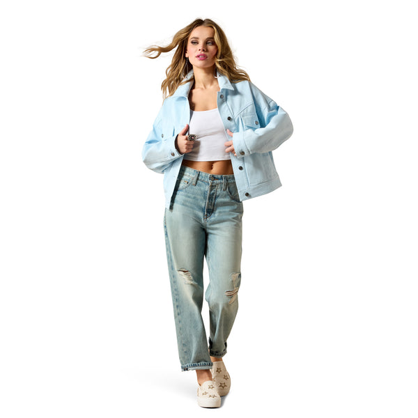 Ariat Ladies Solar Cotton Twill Breeze Blue Buttoned Jacket 10071114