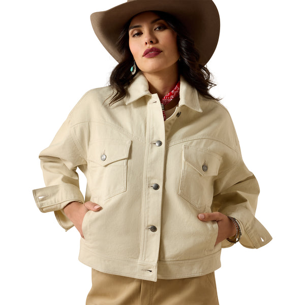 Ariat Ladies Solar Cotton Sand Tan Buttoned Jacket 10071115