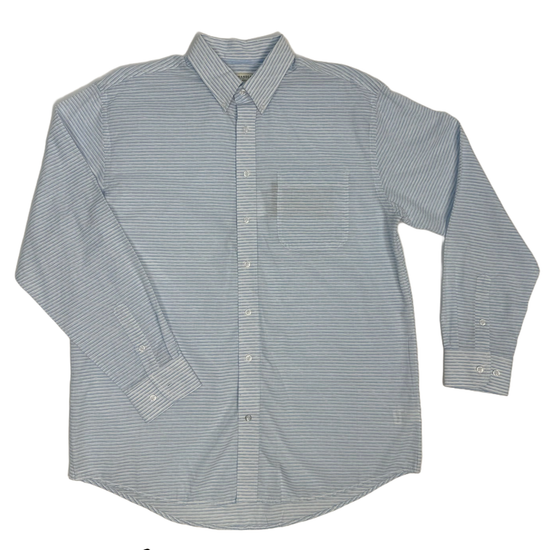 Panhandle Men's Textured Novelty Woven Blue Button Down Shirt RMB2S03820