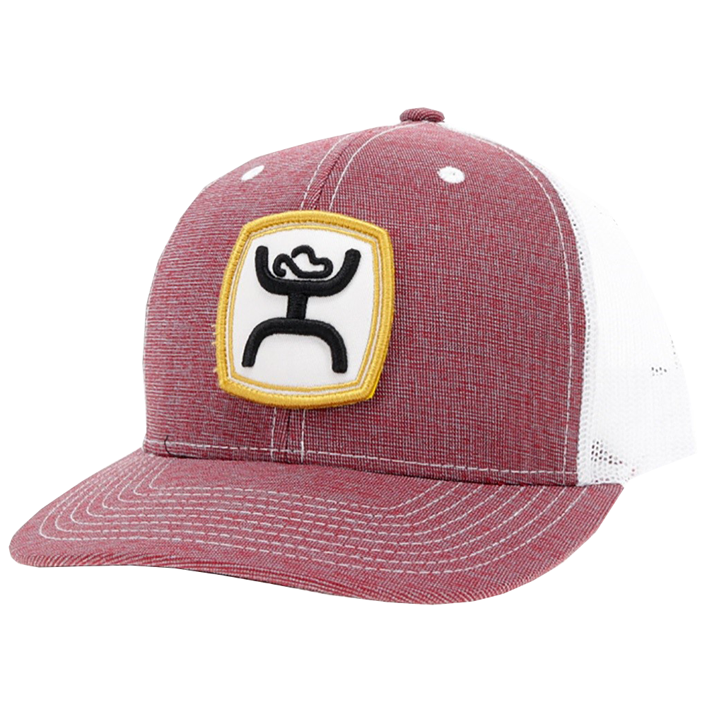 Hooey® Unisex Zenith 6-panel Burgundy & White Trucker Cap 2124T-BUWH