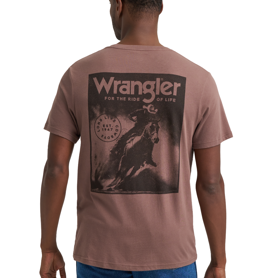 Wrangler Men's Coffee Quartz Logo Graphic T-Shirt 112383938