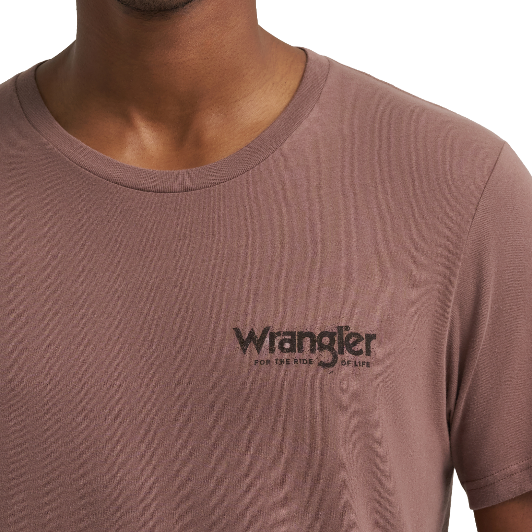Wrangler Men's Coffee Quartz Logo Graphic T-Shirt 112383938