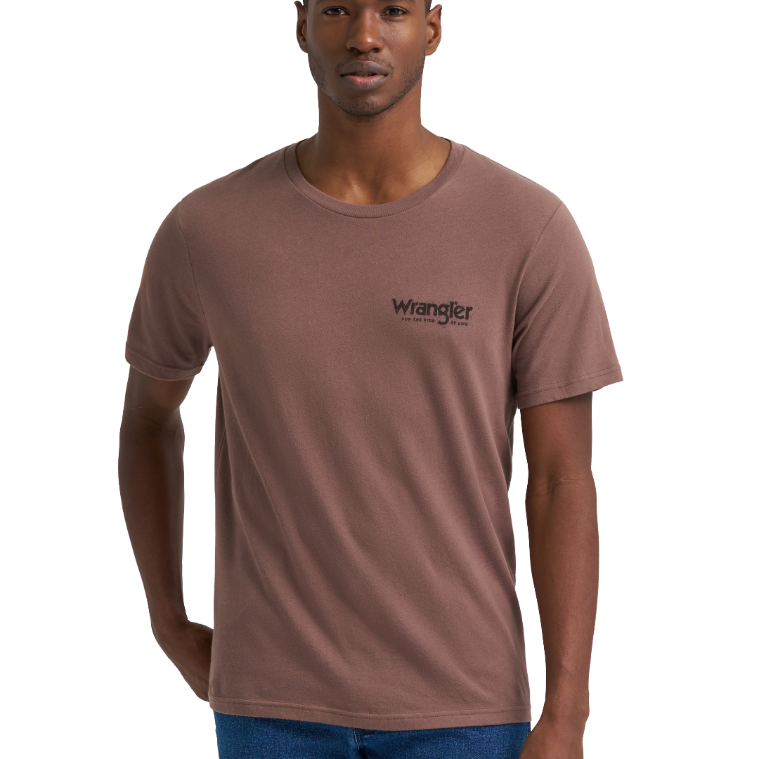 Wrangler Men's Coffee Quartz Logo Graphic T-Shirt 112383938