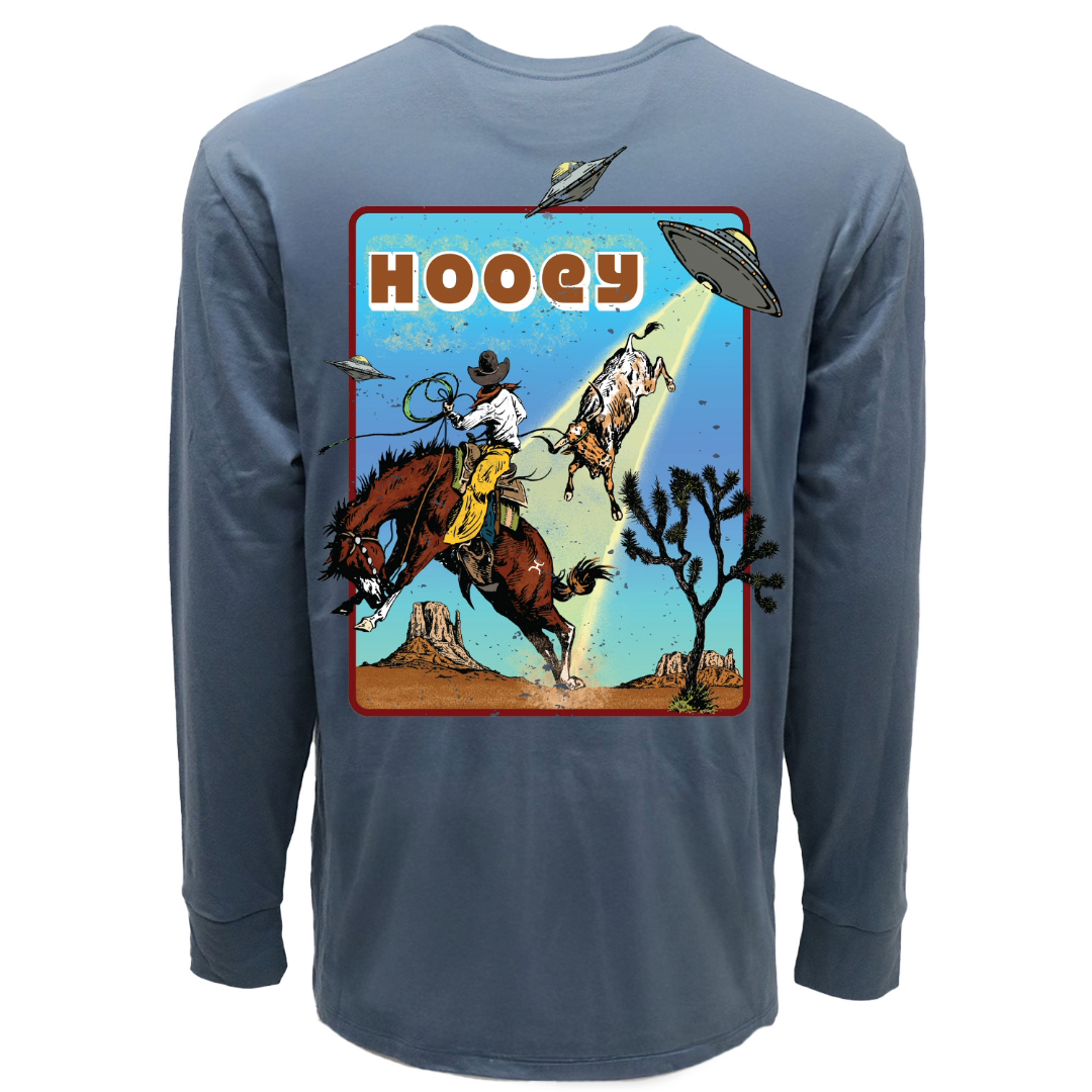 Hooey Men's Rustler Dark Denim Graphic T-Shirt HT2677DKDE