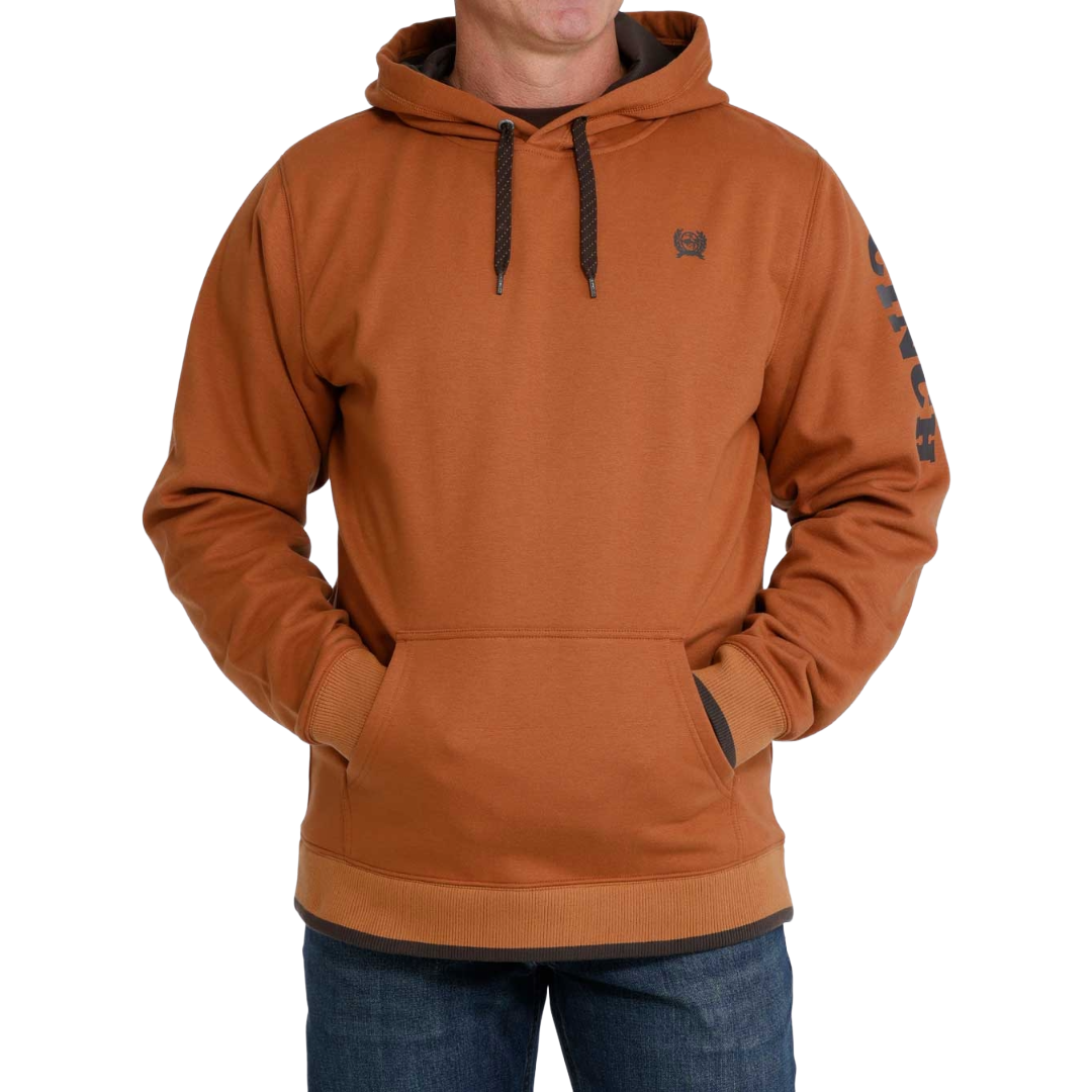 Cinch Men's Brown Logo Branding Hoodie MWK1206037