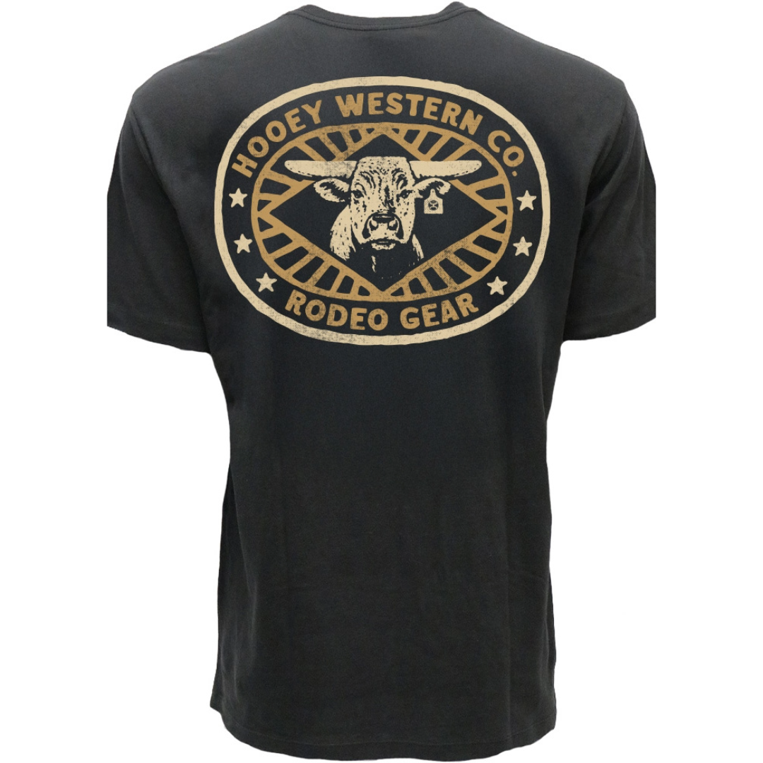 Hooey Men's Bodi Light Black Logo Graphic T-Shirt HT2702LTBK