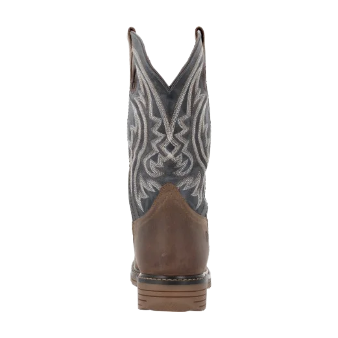 Durango Men's Workhorse™ Rustic Brown & Denim Blue Waterproof Steel Toe Work Boot DDB0561