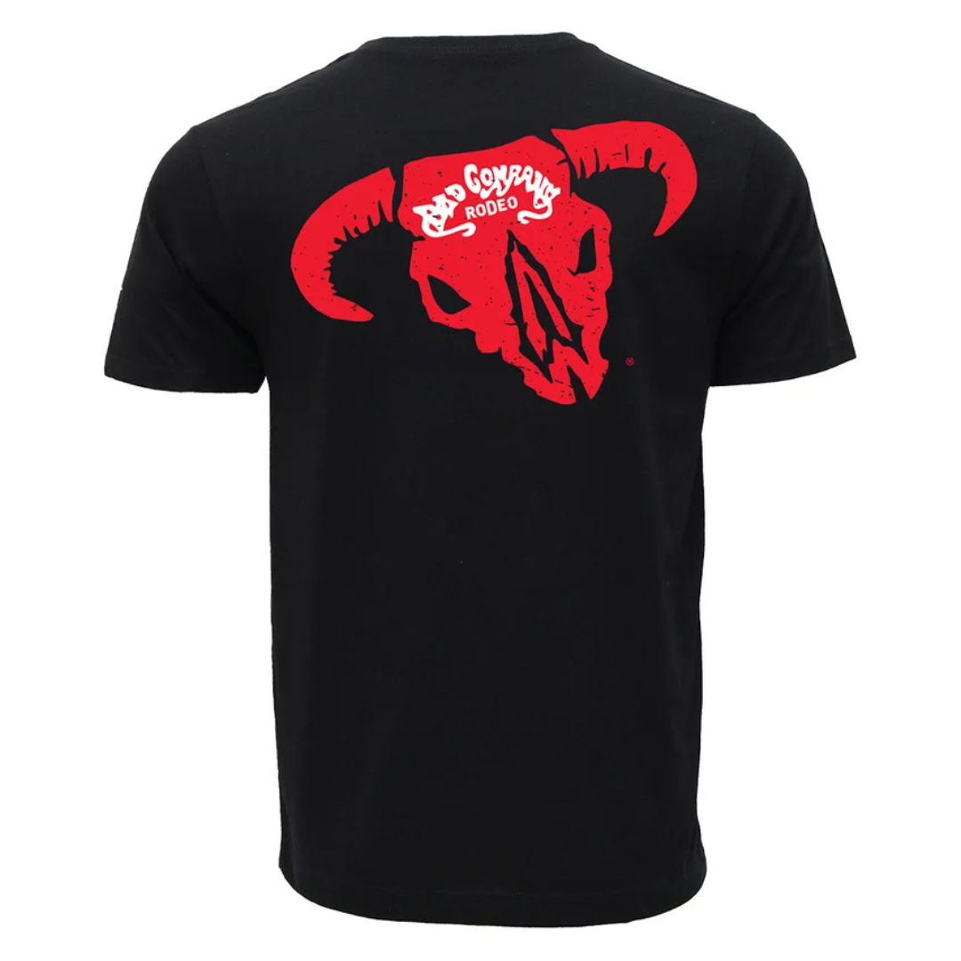 Hooey Men's Bad Company Black & Red Reactive Dye Graphic T-Shirt HT1831BK