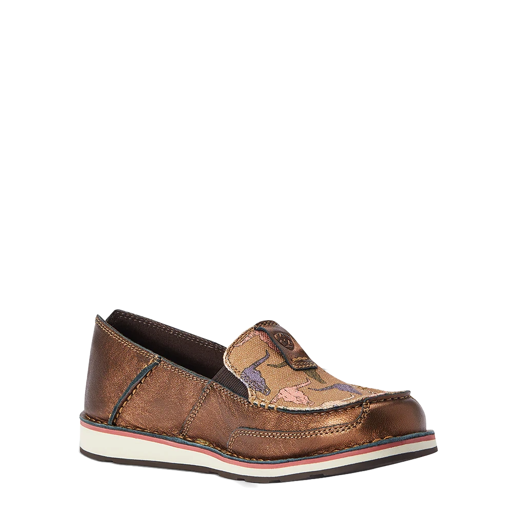 Ariat® Ladies Metallic Bronze & Pink Steerhead Print Cruiser 10042524