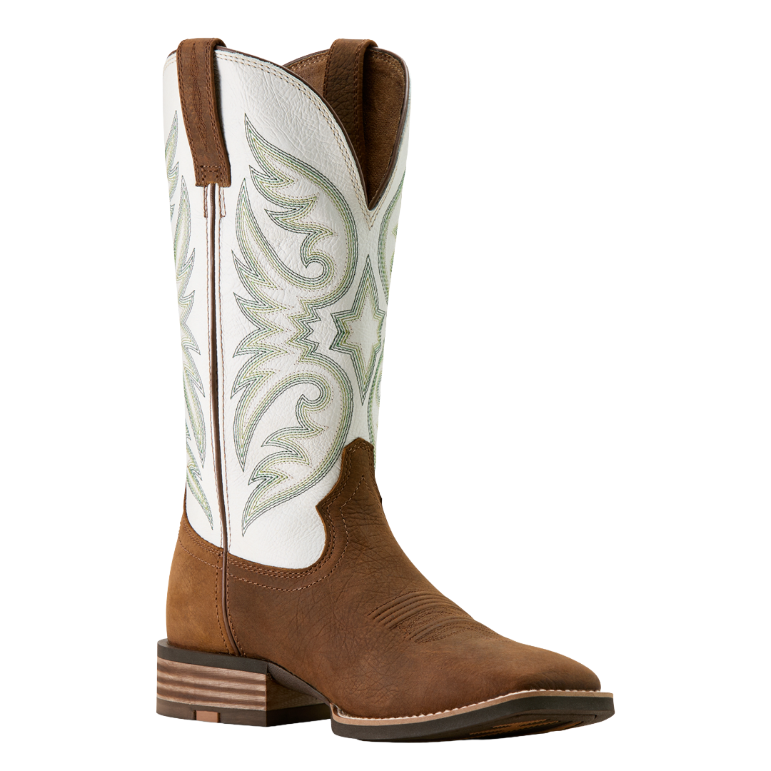 Ariat Men's Ricochet Mustang Brown Wide Square Toe Western Boot 10063922