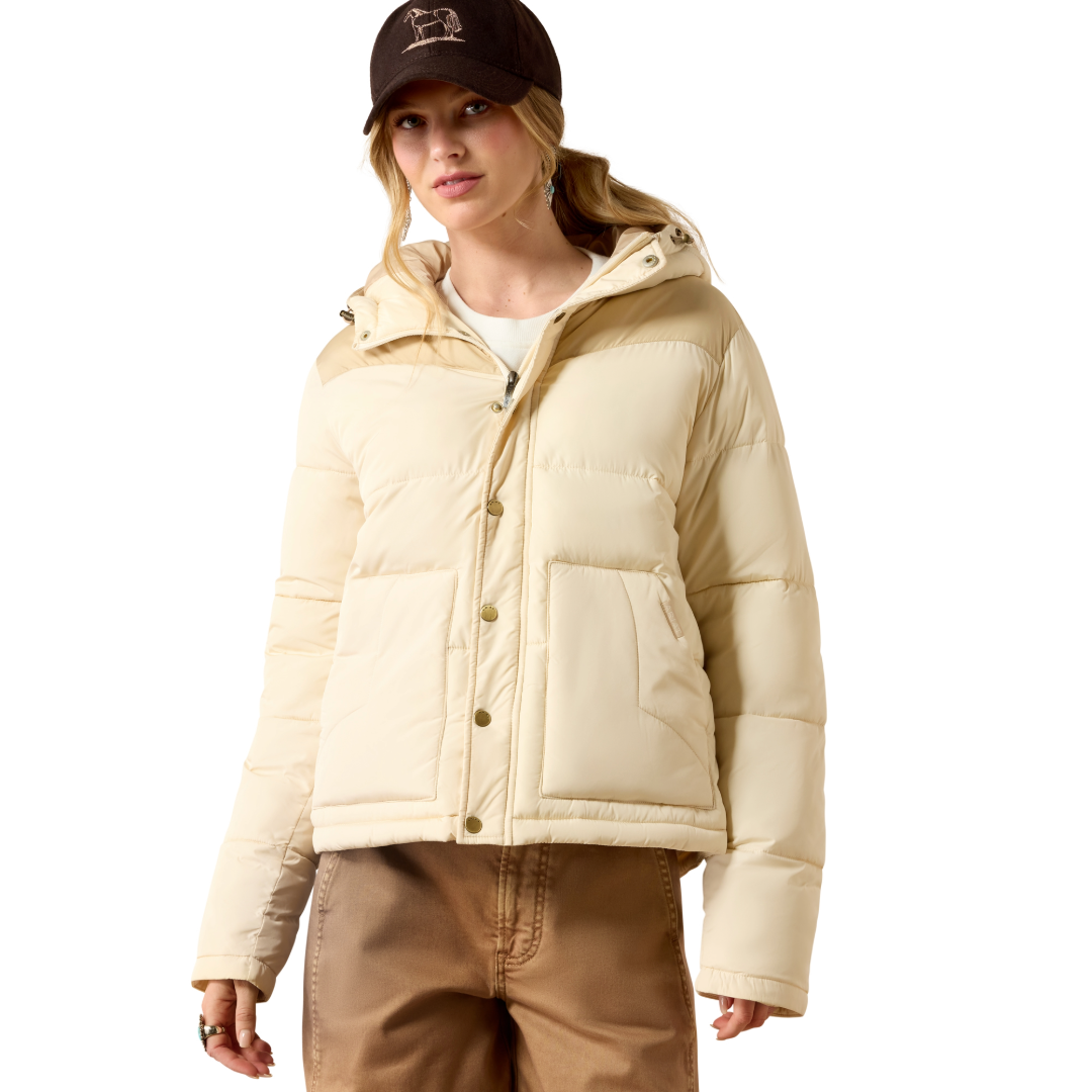Ariat Ladies Frontier Parchment Irish Cream Puffer Jacket 10079305