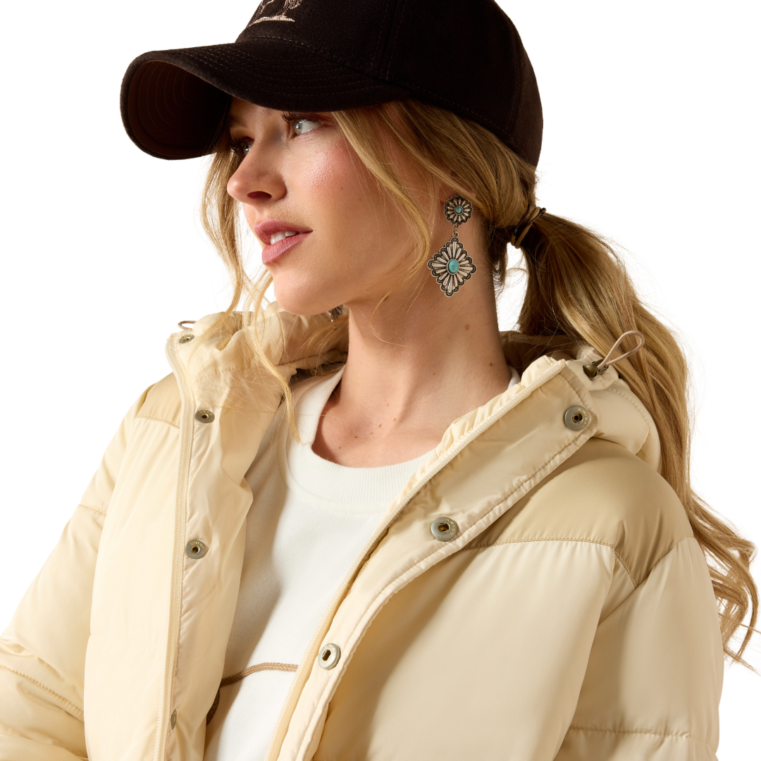 Ariat Ladies Frontier Parchment Irish Cream Puffer Jacket 10079305
