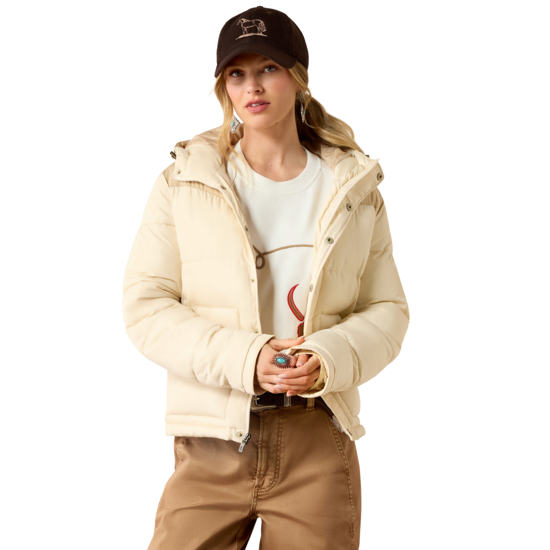 Ariat Ladies Frontier Parchment Irish Cream Puffer Jacket 10079305