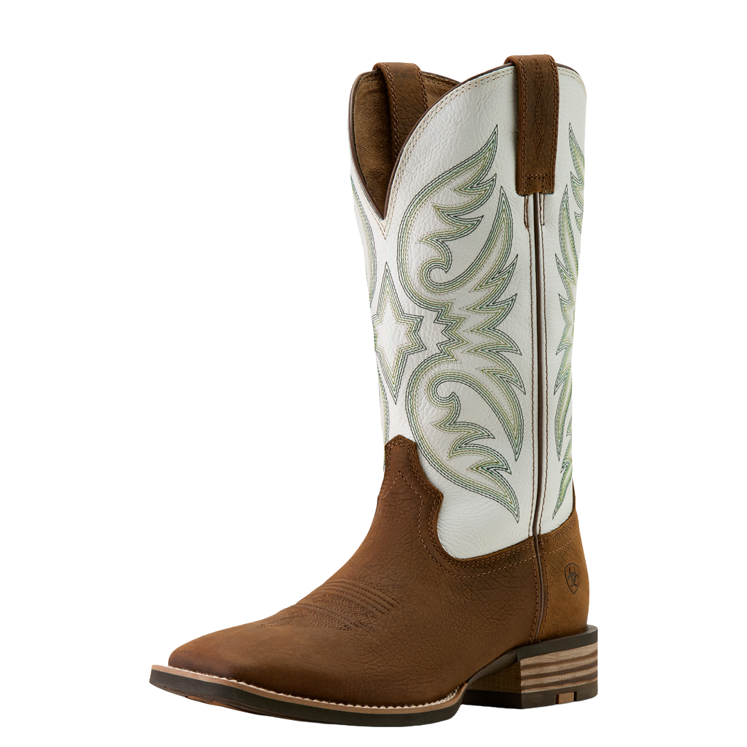 Ariat Men's Ricochet Mustang Brown Wide Square Toe Western Boot 10063922