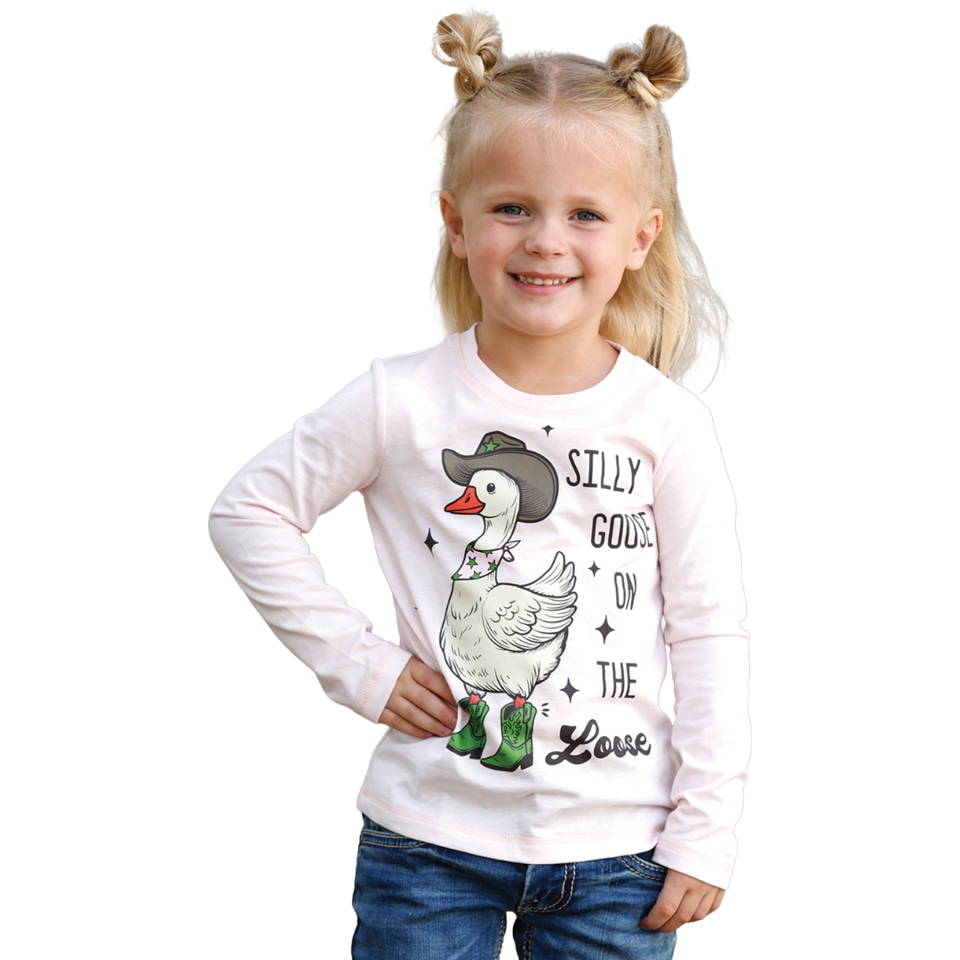 Cruel Denim Toddler Girl's Pink 'Silly Goose' Graphic T-Shirt CTK8860010