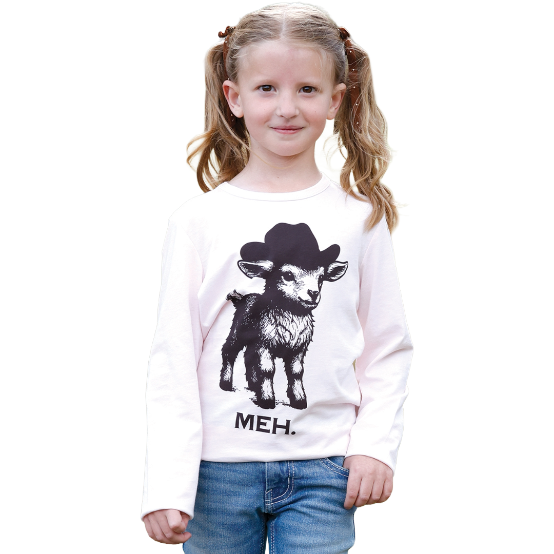 Cruel Denim Youth Girl's Pink 'Meh' Graphic Shirt CTK8990012