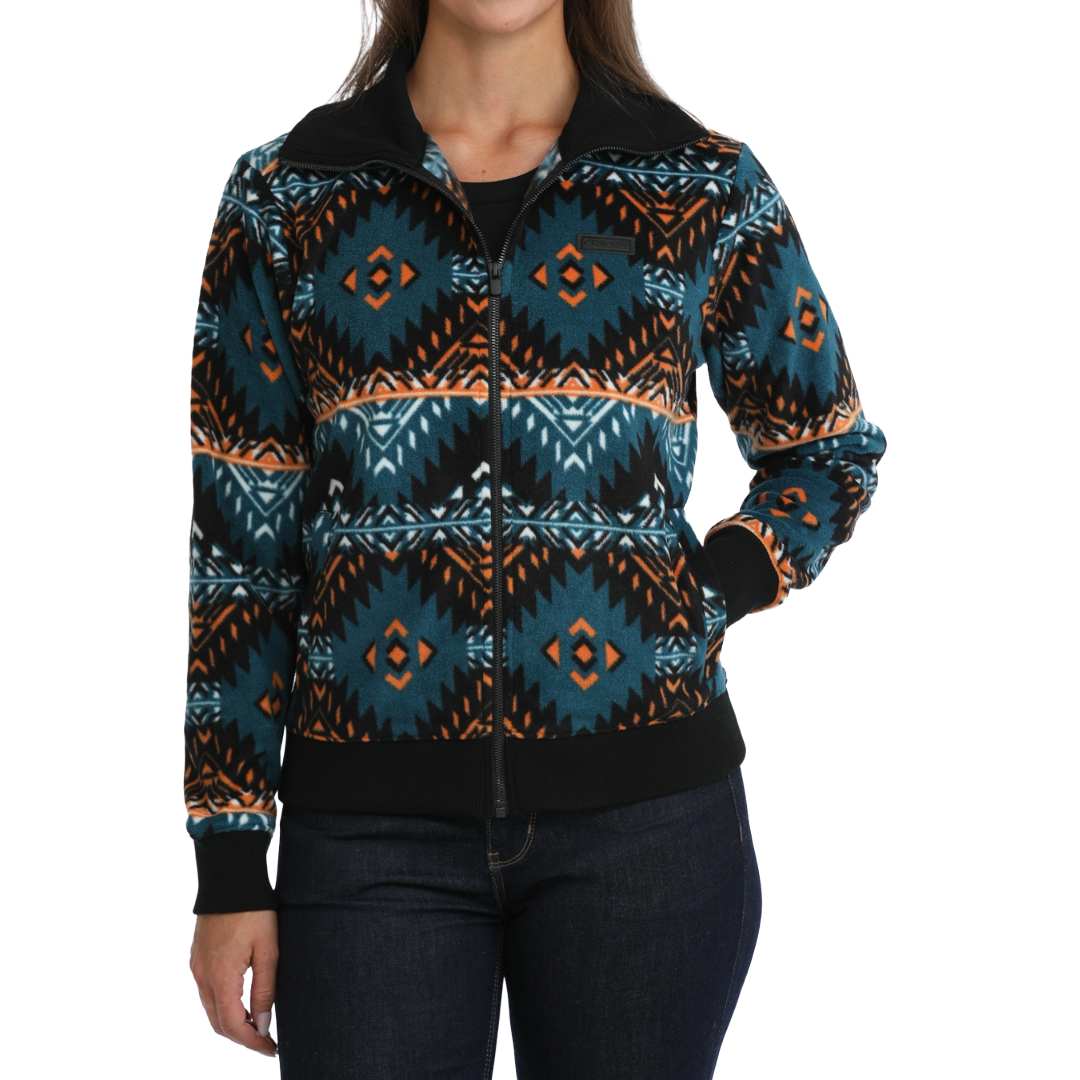 Cinch Ladies Black Southwest Aztec Sweater Jacket MAJ9919002