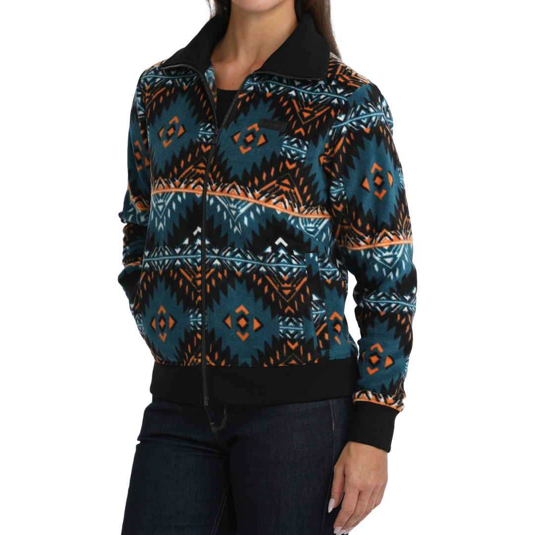 Cinch Ladies Black Southwest Aztec Sweater Jacket MAJ9919002