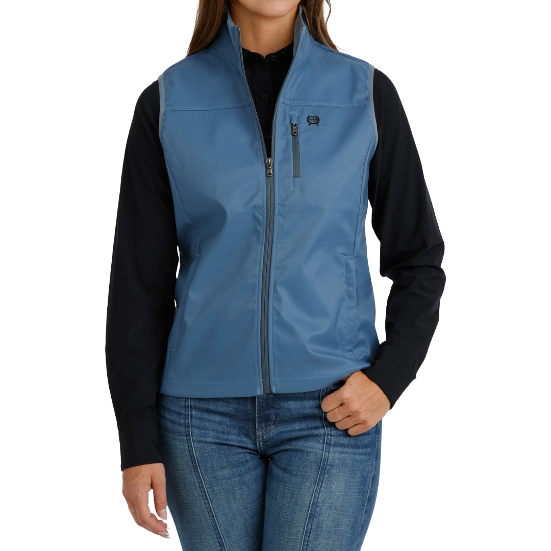Cinch Ladies Blue Windproof Zip Vest MAV9922004