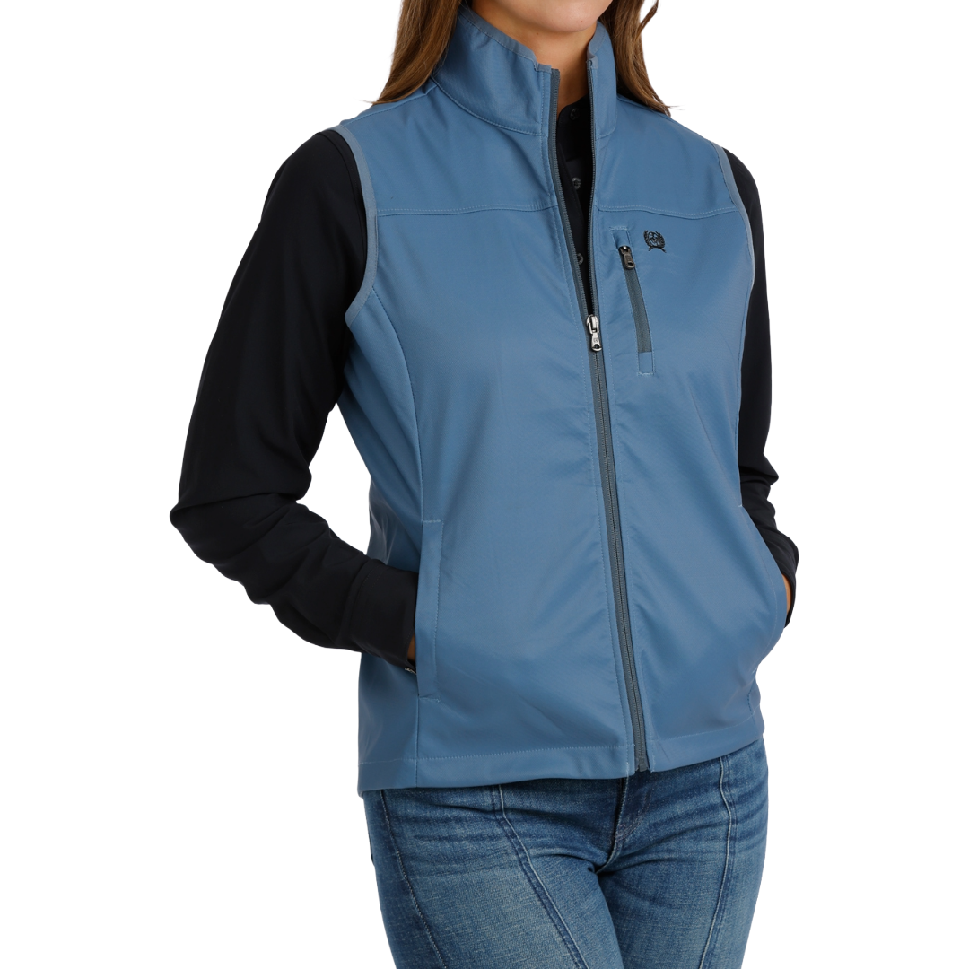 Cinch Ladies Blue Windproof Zip Vest MAV9922004