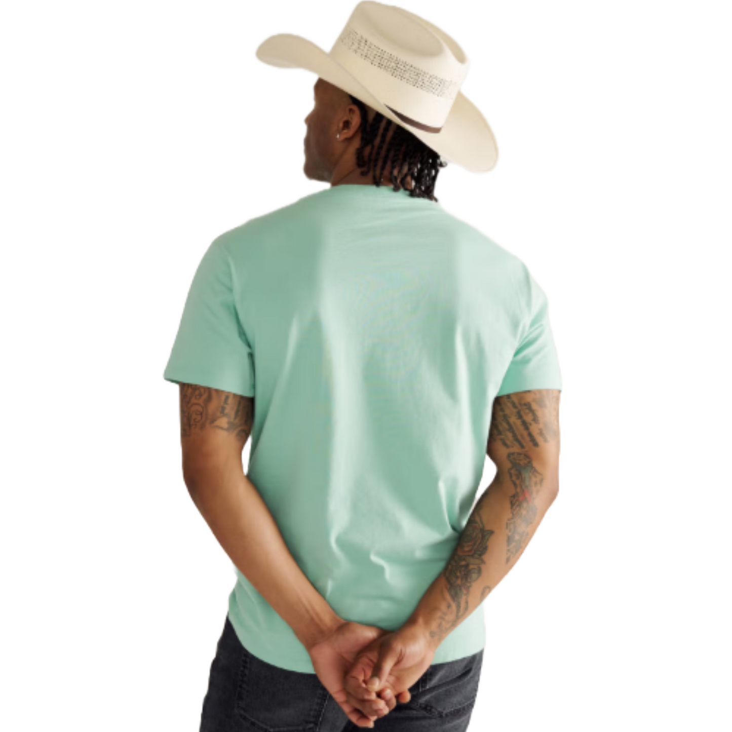 Tecovas Men's Graphic Logo Teal & Black Western T-Shirt 40331TLB