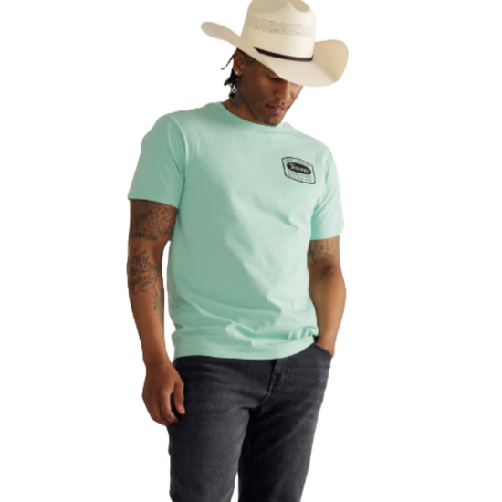 Tecovas Men's Graphic Logo Teal & Black Western T-Shirt 40331TLB
