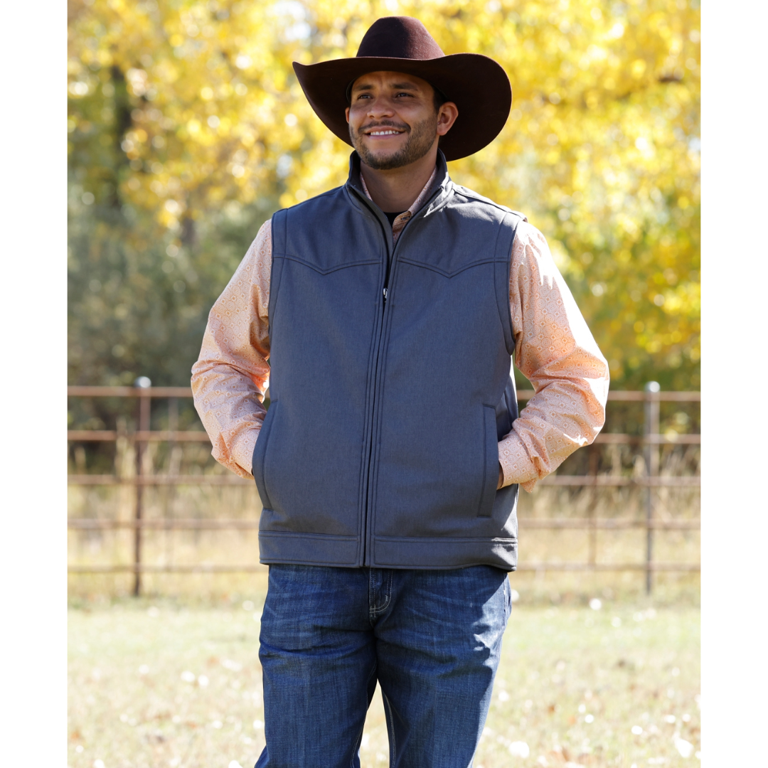 Cinch Men's Charcoal Concealed Carry Bonded Vest MWV1592006