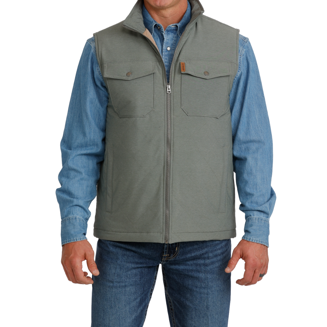 Cinch Men's Green Conceal Carry Quilted Vest MWV1944001