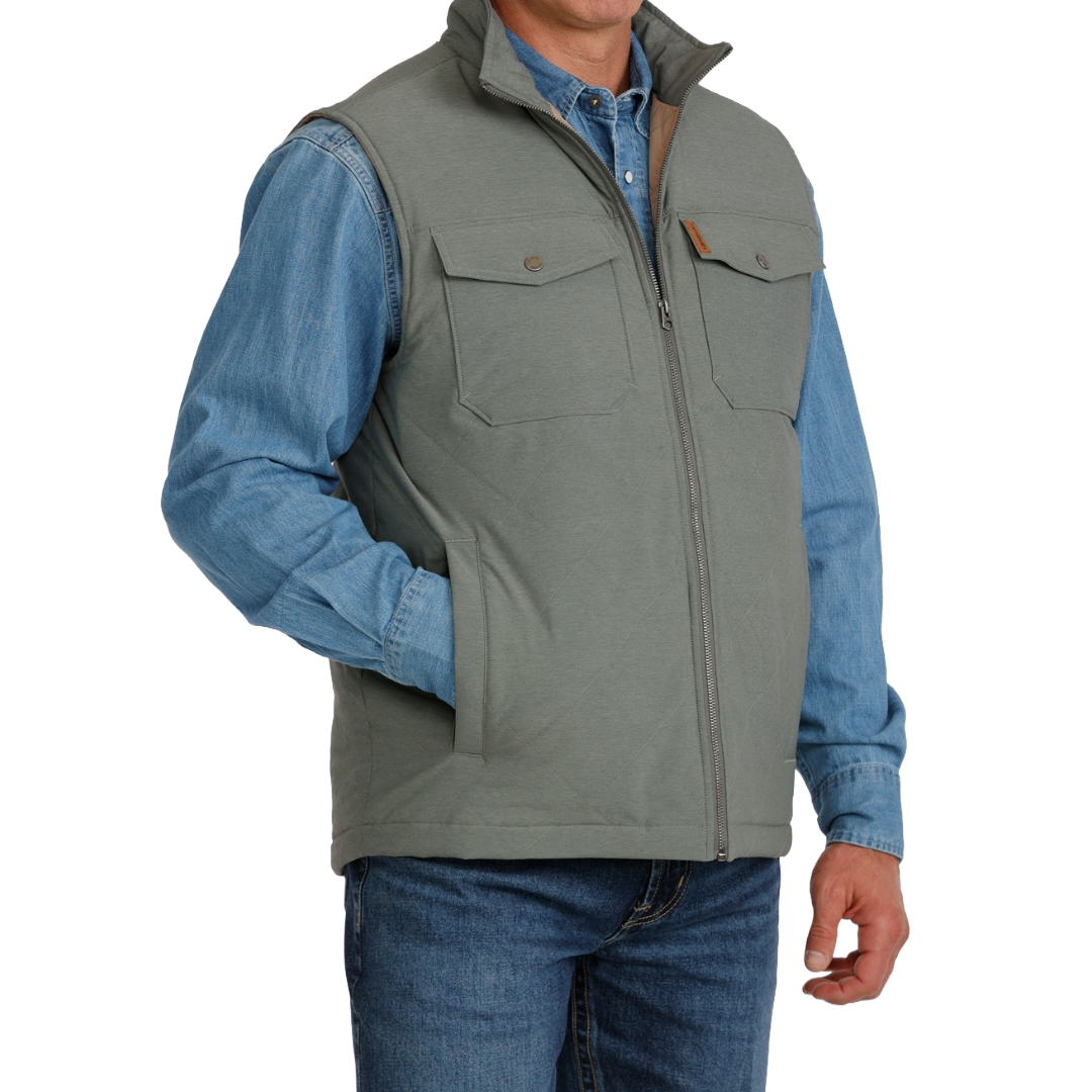 Cinch Men's Green Conceal Carry Quilted Vest MWV1944001