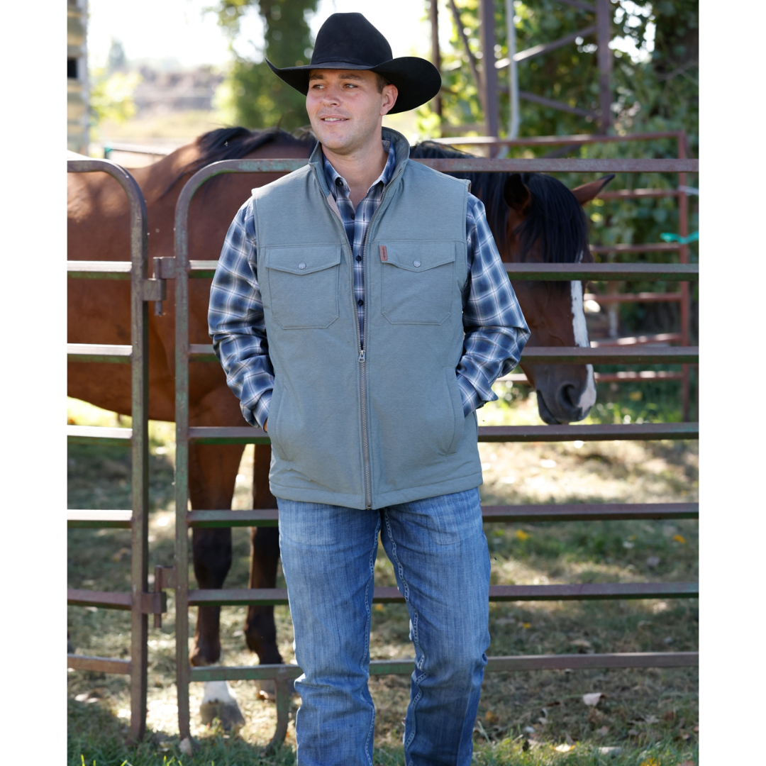 Cinch Men's Green Conceal Carry Quilted Vest MWV1944001