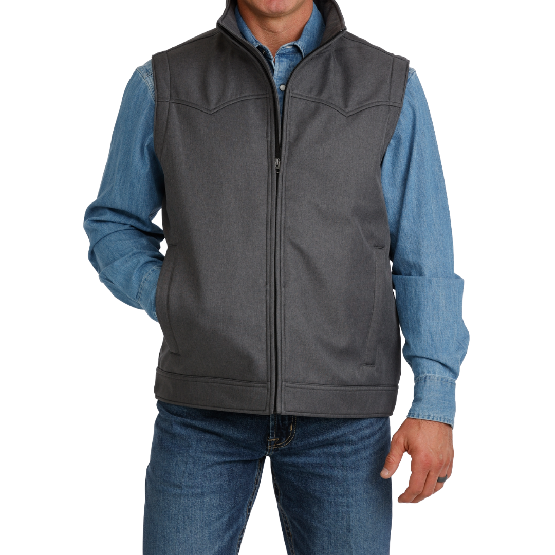 Cinch Men's Charcoal Concealed Carry Bonded Vest MWV1592006
