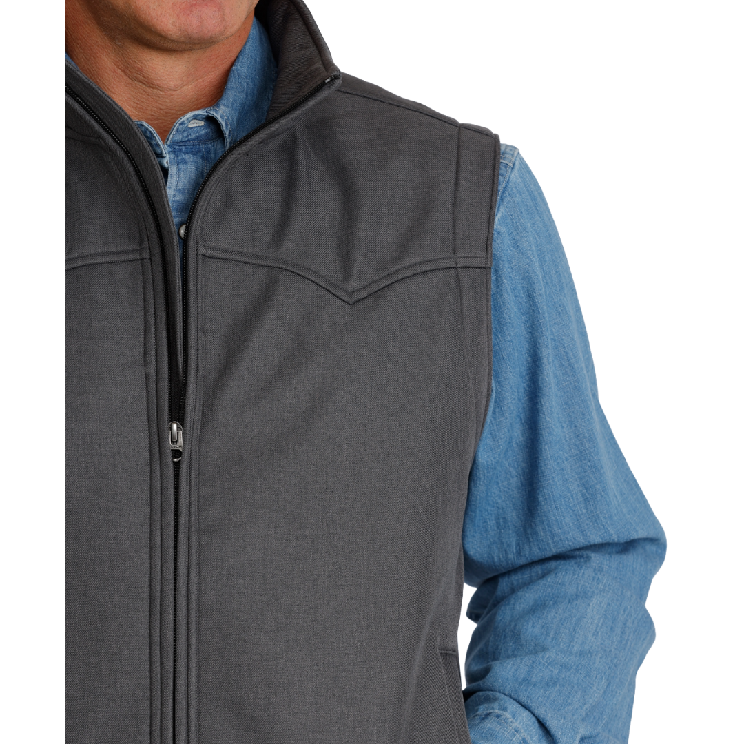Cinch Men's Charcoal Concealed Carry Bonded Vest MWV1592006