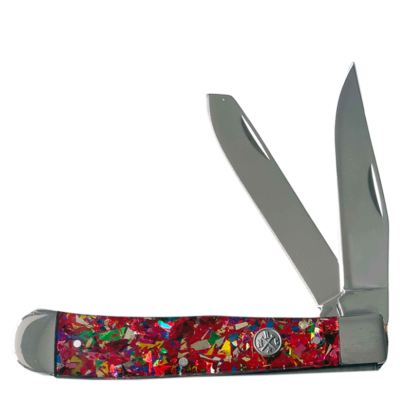 Whiskey Bent Red Infusion Trapper Pocket Knife RN11-80