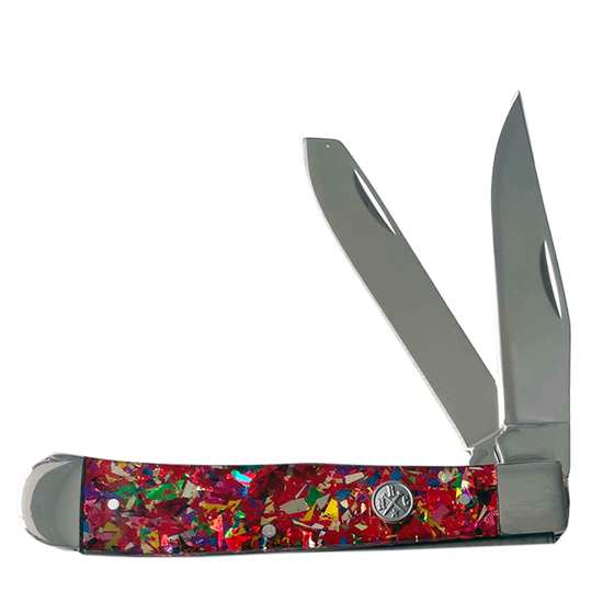 Whiskey Bent Red Infusion Trapper Pocket Knife RN11-80