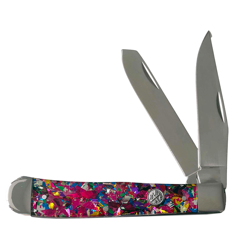 Whiskey Bent Pink Infusion Trapper Pocket Knife RN11-85