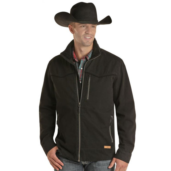 Powder River Outfitters Men's Conceal & Carry Black Cotton Jacket DM92C01835