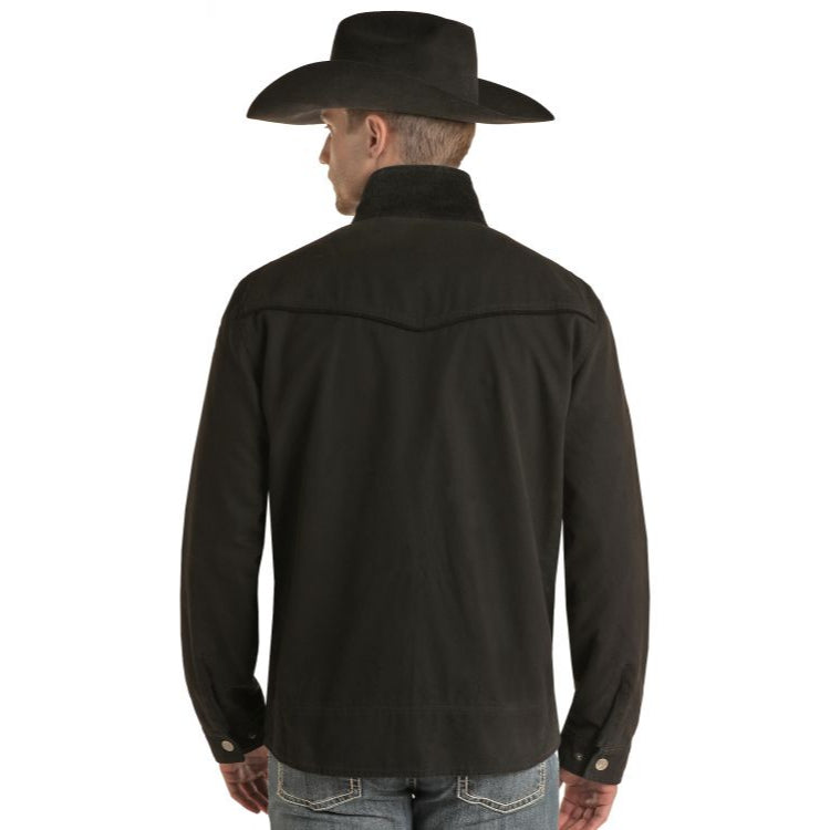 Powder River Outfitters Men's Conceal & Carry Black Cotton Jacket DM92C01835