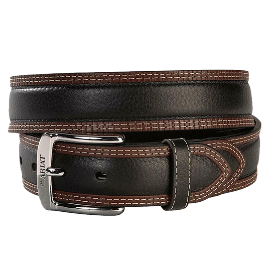 Ariat® Men's Diesel Two Tone Black & Brown Leather Belt A10005802