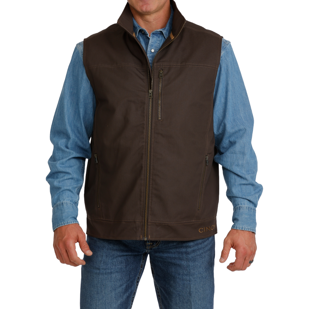 Cinch Men's Brown Concealed Carry Canvas Vest MWV1942001