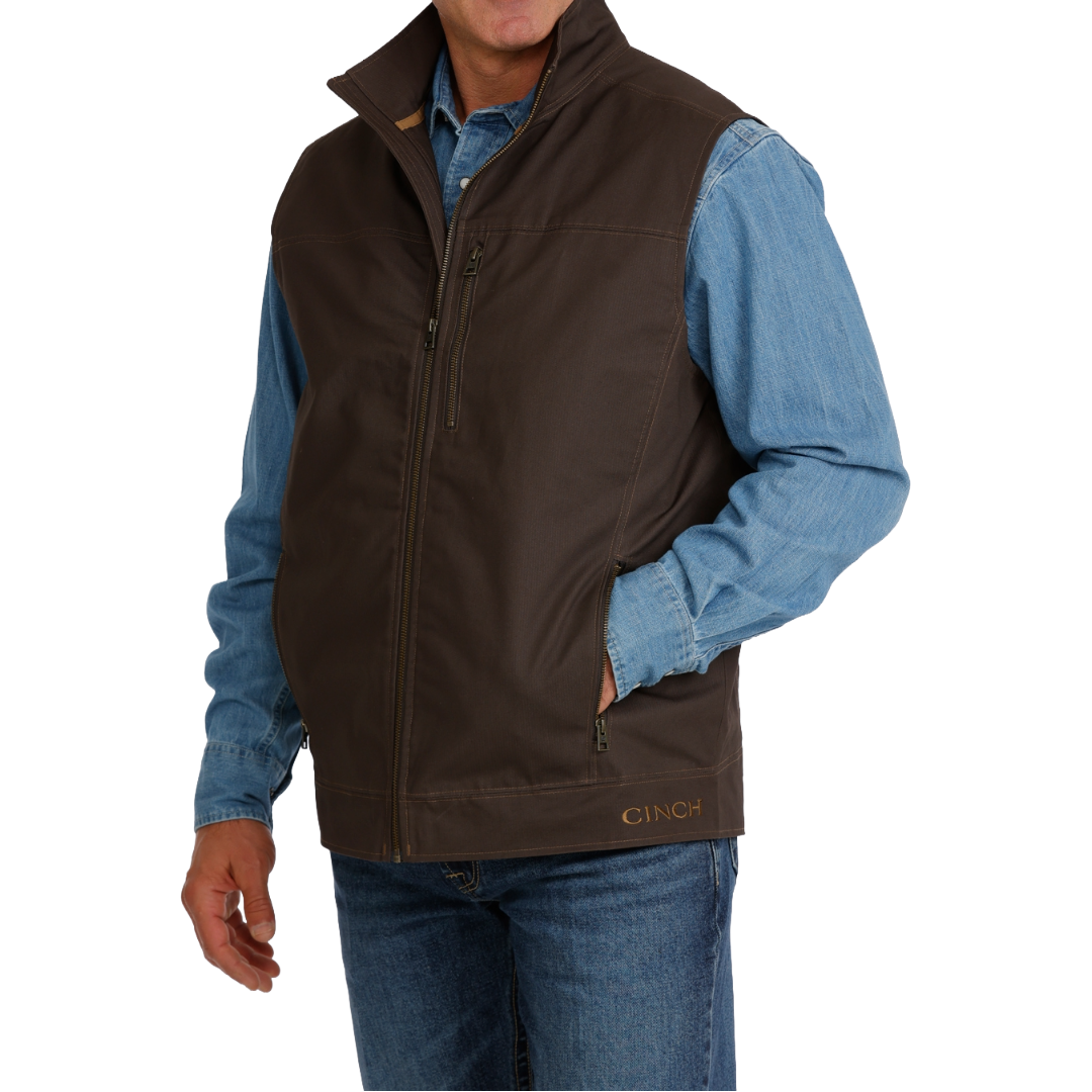 Cinch Men's Brown Concealed Carry Canvas Vest MWV1942001