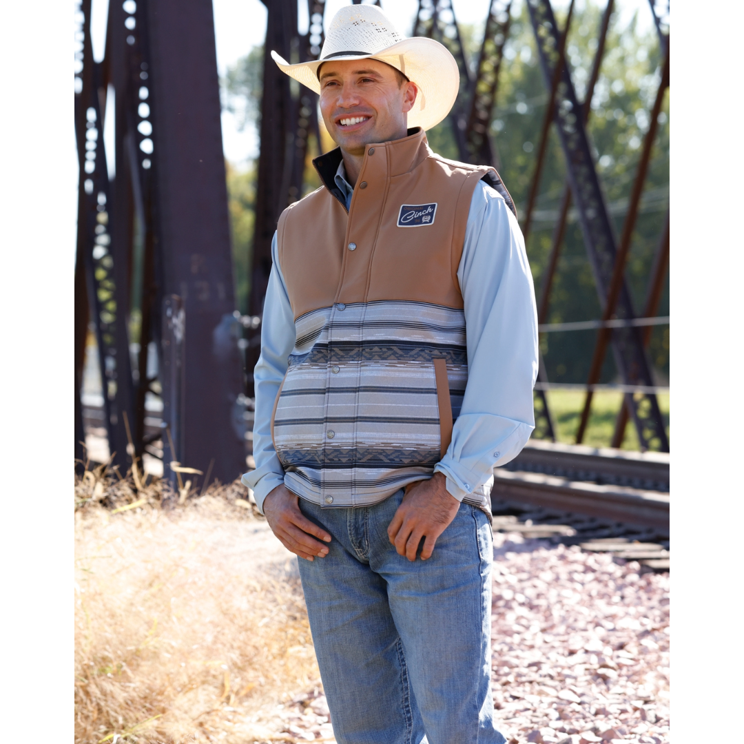 Cinch Men's Multi Western Stripe Bonded Vest MWV1950001