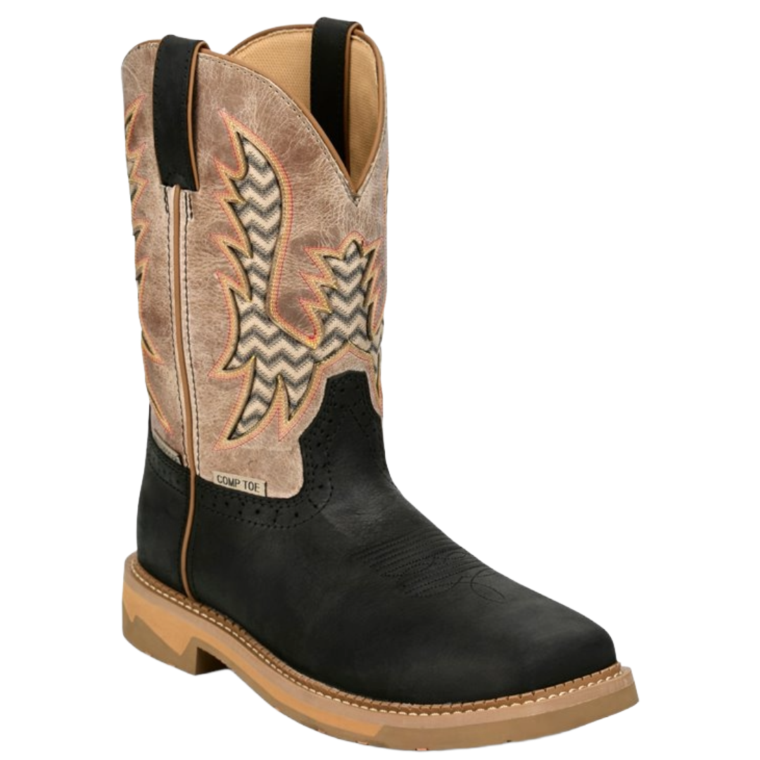Justin Men's Bolt Black Composite Toe Work Boot SE4135
