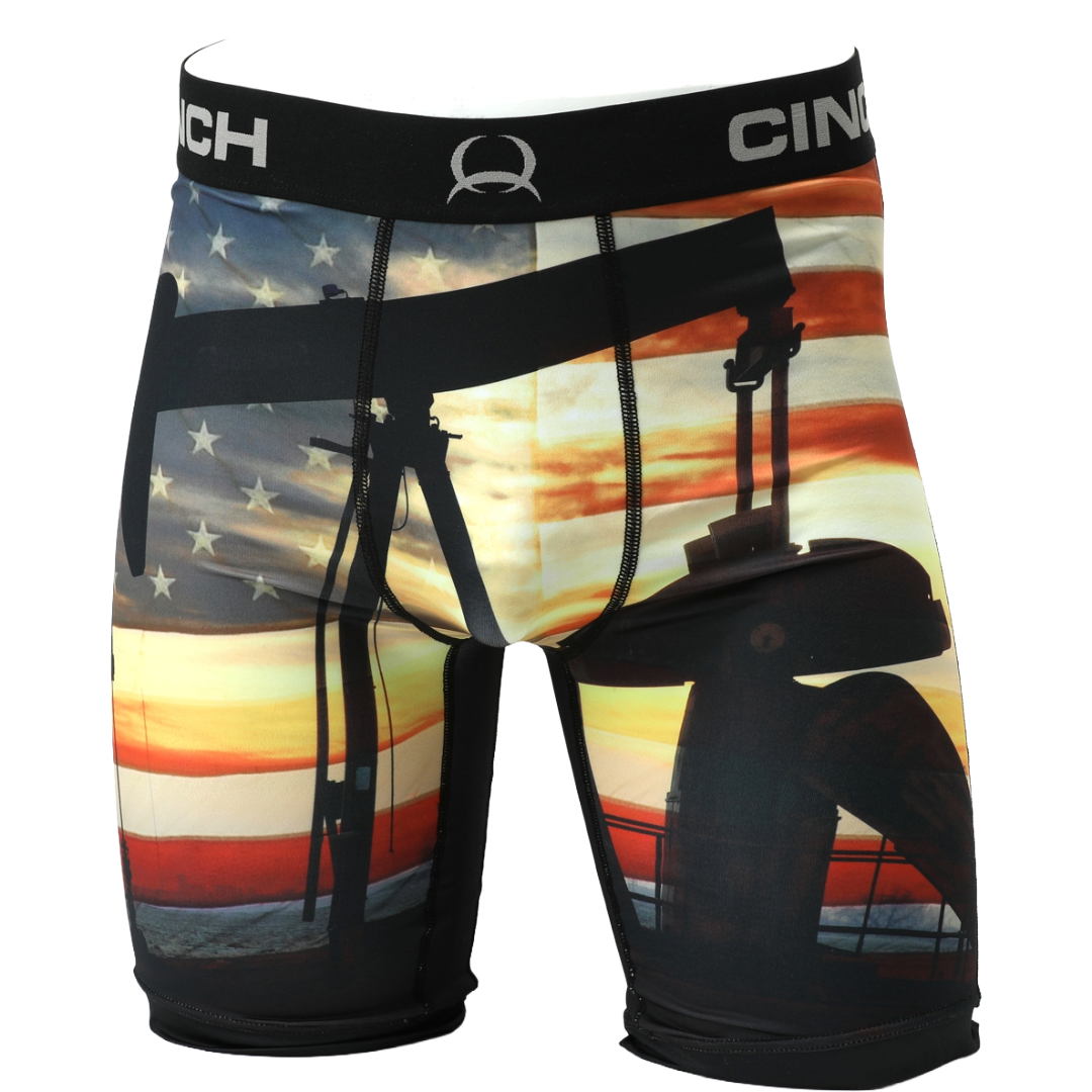 Cinch Mens 9" Pump Jack Multi Colored Boxer Brief MXY6010016