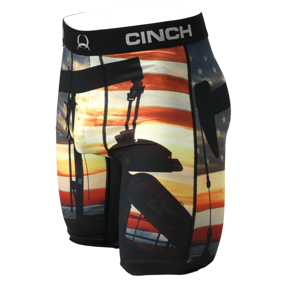 Cinch Mens 9" Pump Jack Multi Colored Boxer Brief MXY6010016